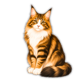 Maine Coon Cat Sticker