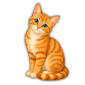 Orange Tabby Cat Sticker