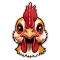 Bold Rooster Sticker