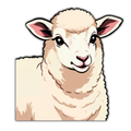 Fluffy Sheep Corner Sticker
